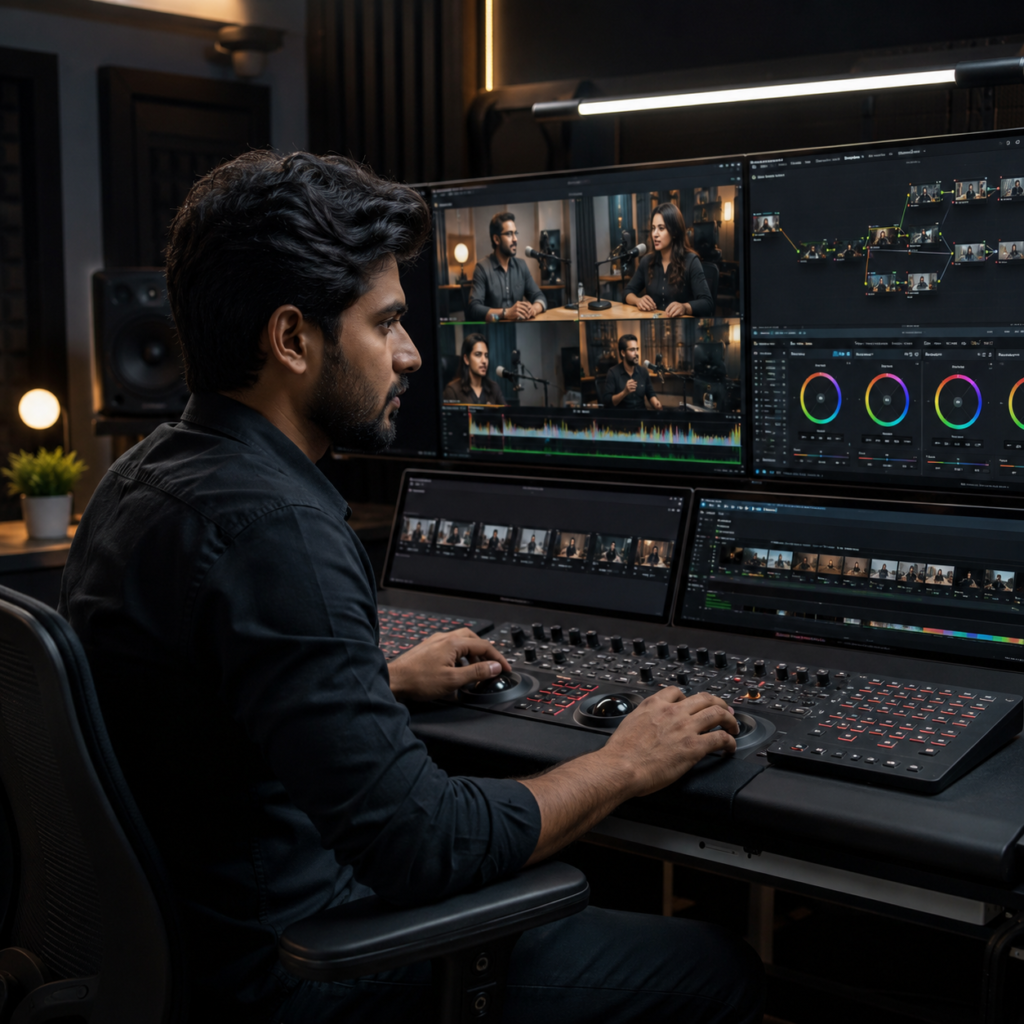 🎬 Cinematic Post-Production & Color Grading Video Podcast Editing Services